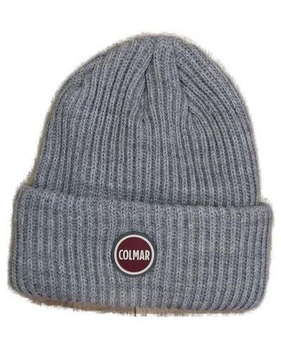 Colmar Logo-patch Knitted Beanie - Gray