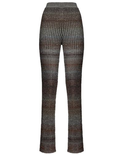Missoni Straight Leg Ribbed Trousers - Grey