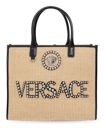 Versace 'la Vacanza' Collection Shopper Bag - Natural