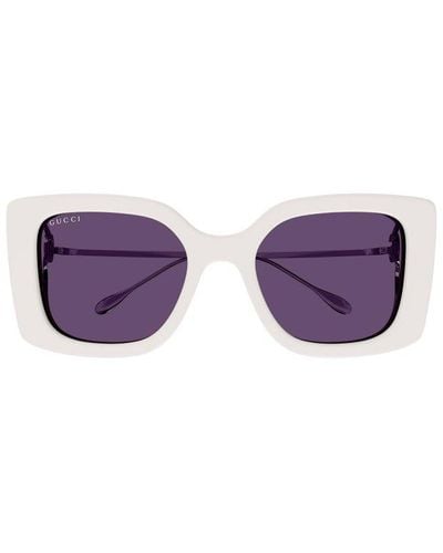 Gucci Square Frame Sunglasses - Purple