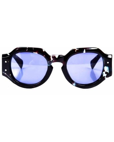 Linda Farrow Round Frame Sunglasses - Blue