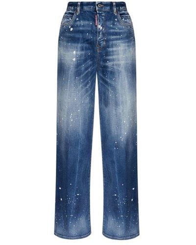 DSquared² Medium Kinky Wash Traveller Jeans - Blue