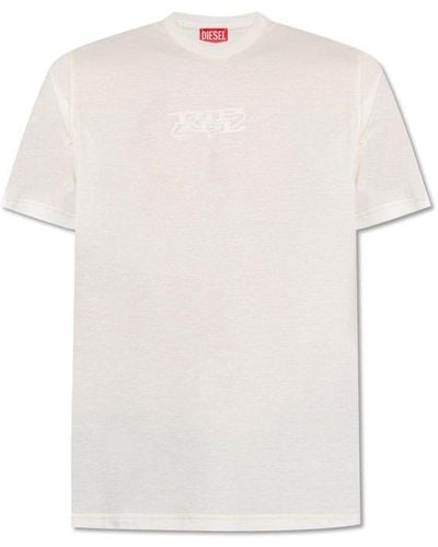 DIESEL 't-must' T-shirt With Logo, - White
