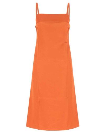 Loewe Satin Dress - Orange