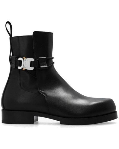 1017 ALYX 9SM Rollercoaster Buckle Ankle Boots - Black