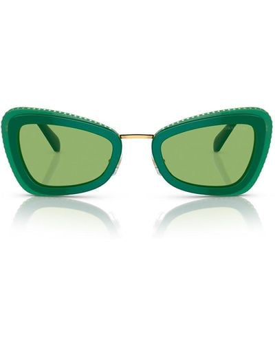 Swarovski Cat-eye Frame Sunglasses - Green