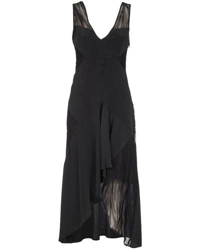 IRO Sleeveless Asymmetrical Midi Dress - Black