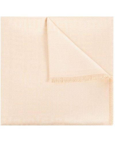 Givenchy Scarf With Monogram, - Natural