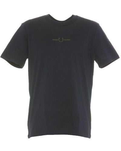 Fred Perry Short-sleeved Crewneck T-shirt - Black