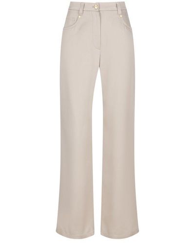 Brunello Cucinelli High Waisted Wide-leg Pants - White