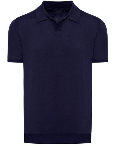 Roberto Collina Short-sleeve Polo Shirt - Blue