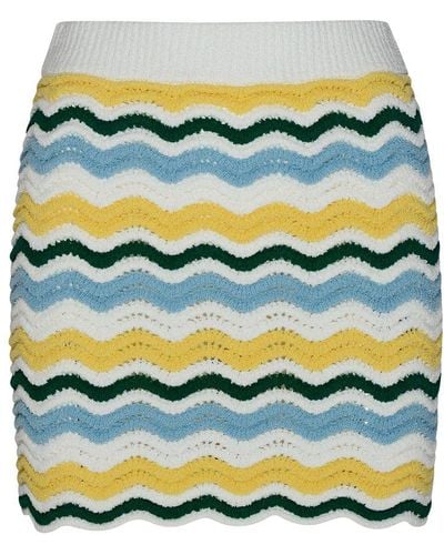 Casablancabrand Boucle Wave Skirt - Green