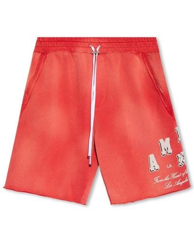 Amiri Shorts With Logo - Red