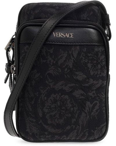 Versace 'athena' Shoulder Bag, - Black