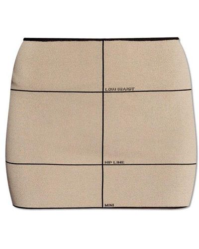 Vetements Short Fitted Skirt, - Natural