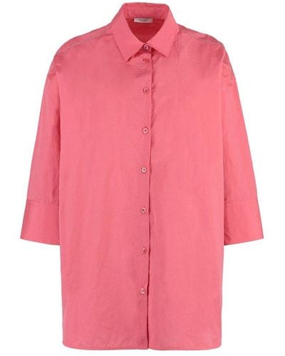Peserico Three-quarter Length Sleeved Buttoned Shirt - Pink