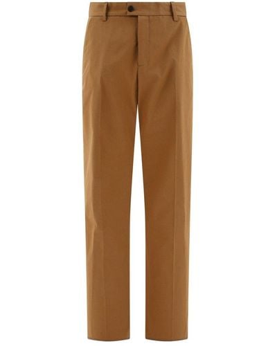Alexander McQueen Alexander Mc Queen Tailored Trousers With Back Logo - Brown