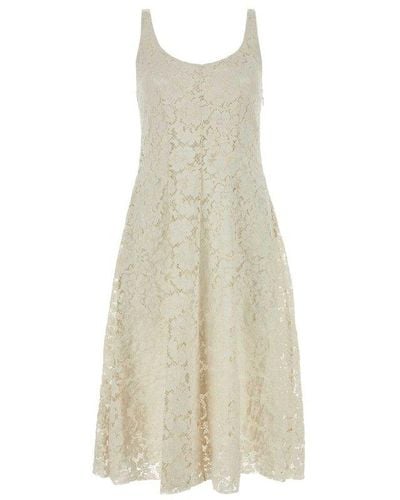 Prada Laced Sleeveless Dress - White