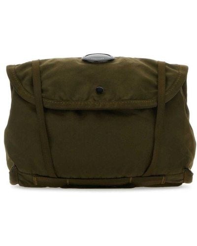 C.P. Company Lens-detailed Foldover Top Belt Bag - Green