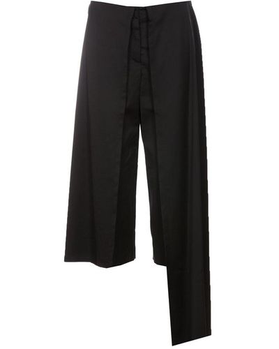 JW Anderson Asymmetric Cropped Trousers - Black