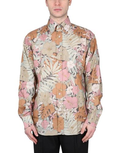 Tom Ford Dusty Hibiscus Shirt - Multicolor