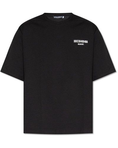 Dolce & Gabbana Printed T-shirt, - Black