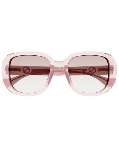 Gucci Square-frame Sunglasses - Pink