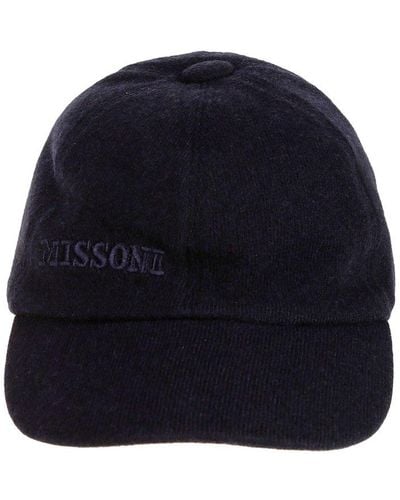 Missoni Logo-embroidered Curved Peak Baseball Cap - Blue