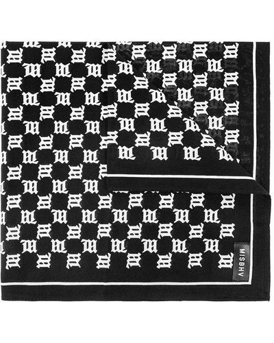 MISBHV Monogram Pattern Scarf - Black