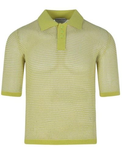 Bottega Veneta Fishnet Polo Shirt - Green