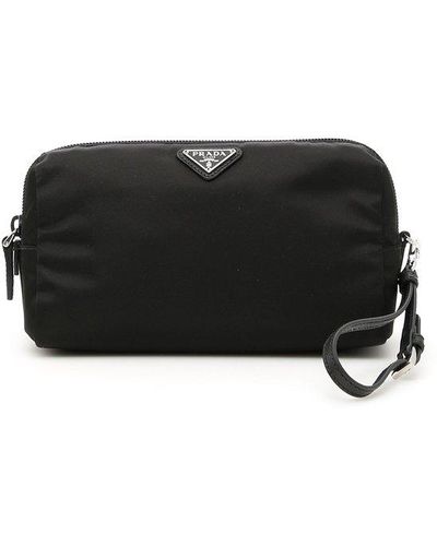 Prada Pouch With Handle - Black