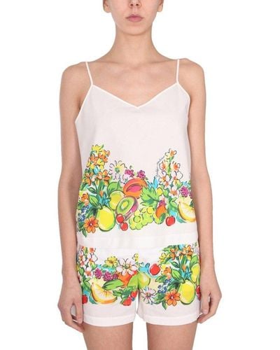 Boutique Moschino Flower And Fruit Print Top - Multicolor