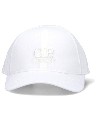 C.P. Company Logo Baseball Cap - White