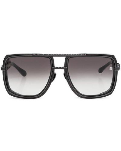 BALMAIN EYEWEAR Soldier Square Frame Sunglasses - Black
