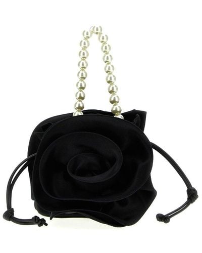 Magda Butrym Magda Embellished-handle Flower Bucket Bag - Black