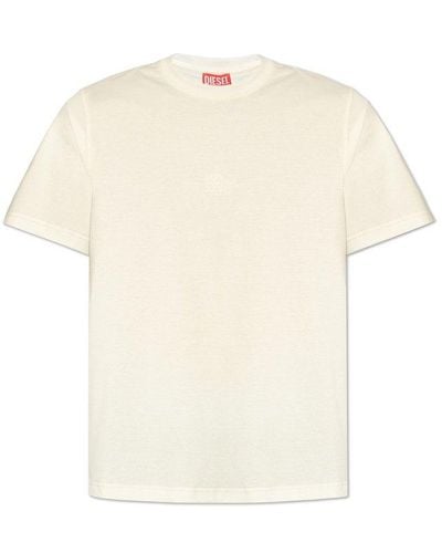 DIESEL 't-must-slits-n2' T-shirt With Logo, - White