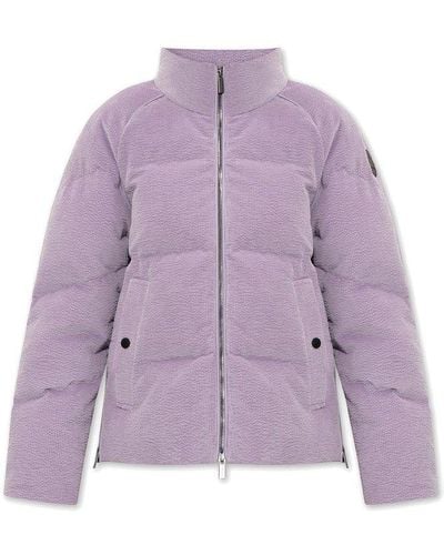 Woolrich Down Jacket With Logo - Purple