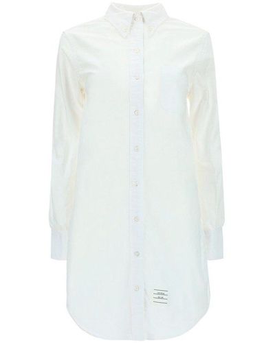 Thom Browne Button-down Shirt Dress - White