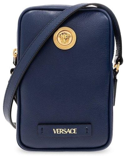 Versace Strapped Phone Holder - Blue