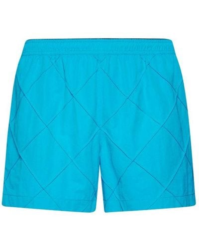 Bottega Veneta Woven Pattern Swim Shorts - Blue