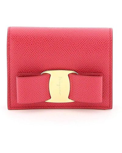 Ferragamo Vara Compact Wallet - Red