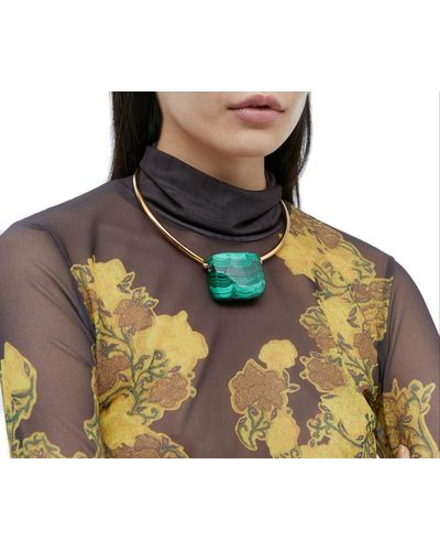 Dries Van Noten Pendant-detailed Choker Necklace - Multicolour