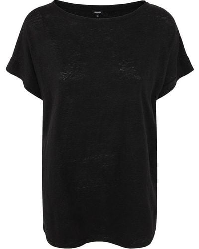 Aspesi Crewneck Short-sleeved T-shirt - Black