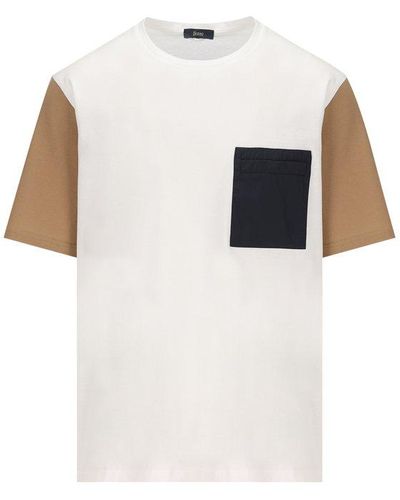 Herno Short-sleeved Crewneck T-shirt - White