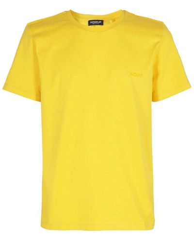 Dondup Logo Printed Crewneck T-shirt - Yellow