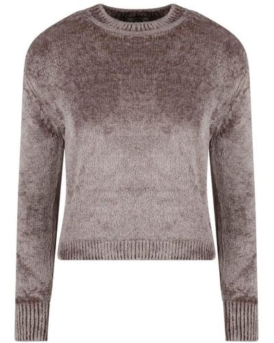 Herno Resort Chenille Long Sleeved Knitted Jumper - Brown