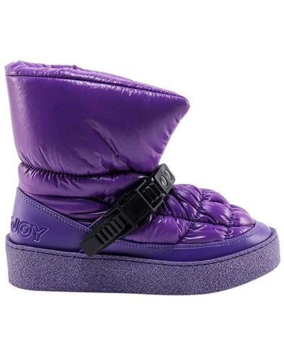 Khrisjoy Quilted Snow Ankle Boots - Purple
