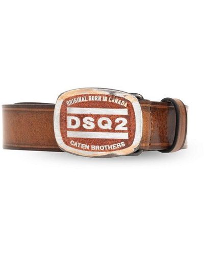 DSquared² Logo-buckle Fastened Belt - Brown