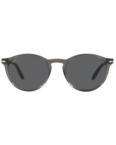 Persol Tortoise Shell Round Frame Sunglasses - Black