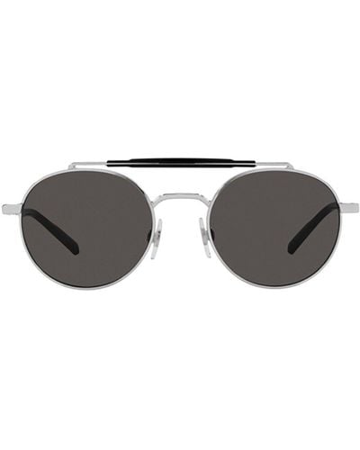Dolce & Gabbana Round Frame Sunglasses - Black